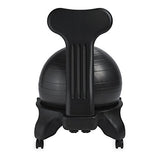 Gaiam 610-6002RTL Balance Ball Chair - Classic Yoga Ball Chair with 52cm Stability Ball, Pump & Exercise Guide for Home or Office, Black Gaiam