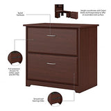 Bush Home Cabot 2 Drawer Lateral File Cabinet in Harvest Cherry, Home Office Chest for Letter