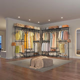 VIPEK V3 Nano Clothes Rack with 4 Semi-Shelves and 3 Standard Shelves, Clothing Rack for Hanging Clothes, Max Load 800LBS, Black