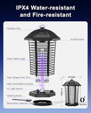 WowCatch Upgraded LED Bug Zapper Outdoor Indoor, Up to 50,000 Hours Lifespan (No Bulb Replacement), 4200V Powerful Mosquito Zapper, Electric Fly Trap Killer for Patio, Backyard, Home, Camping