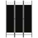 Zexlorith 3-Panel Room Divider/Foldable Privacy Screen/Black/47.2x70.9
