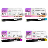 Refill Store Compatible Toner Cartridge Replacement for Dell 7130 330-6135 330-6142 330-6143 330-6144 Works with Dell Color