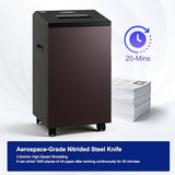 P-7 High Security Paper Shredder Heavy Duty(1 * 1.2mm), 5-Sheet Super Micro Cut, 11.9 Gallons Wastebasket