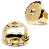 14K Solid Gold | Round Cut Cubic Zirconia Stud Earrings