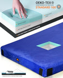 Gaialoop 3 Inch Memory Foam Camping Mattress, Dual Layer Thick Sleeping Camp Pad for Car Tent Cot, Roll-Up Portable Glamping Floor Bed for Guests Sleepover[Twin: 75 * 38 * 3"]