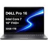 Dell Pro 16 PC16250, 16" FHD+, Intel Core 7 150U, 32GB DDR5 RAM, 1TB SSD