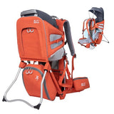 WIPHA Baby Backpack Carrier, Adjustable Child Carrier with Sunshade, Lightweight Hiking Carrier for Toddlers, Breathable Design, Large Storage, Travel & Camping (Orange)