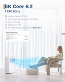 Garvee 8000 BTUs Portable Air Conditioner,Up to 350 Sq.Ft. Remote Control 48dB Portable AC Unit, Dehumidifier, Fan, Sleep, 24H Timer&Installation Kit, DOE Certified, Ceer 6.2,White+White Panel
