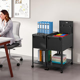 Rolling File Cart with Wheels Hanging Files,Rolling File Cabinet Organizer,Rolling Hanging File Folder Cart on Wheels