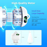 KIKVOOL Rechargeable Tent Fan, Portable Hanging Camping Fan with LED Light & Remote, 8000mAh Battery Powered, 3 Speed with Timer for Outdoor, RV, Canopy, Beach, Patio & Gazebo