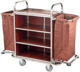Heavy-Du Utili Cart on Wheels for Hotels | Laundry Sto Trolley | Commercial Cleaning Carts | Linen Basket Cart | Versatile Service Cart for Easy Transport