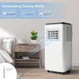 GarveeHome 8000 BTU Portable Air Conditioners - Energy-Efficient AC Unit with Remote, 24H Timer, Quiet Operation for Bedrooms, Offices & Dorms up to 350 Sq.Ft, Black Top