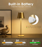 3 Pack Cordless Table Lamp, Battery Operated Lamp - Portable Waterproof Rechargeable Table Lamp