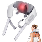 Cordless Neck and Shoulder Massager, Shiatsu Neck and Back Massager with Heat, 4D Deep Tissue Kneading Massage Pillow for Shoulder, Back, Leg Muscle Pain Relief, Valentine's Day Gifts for Women Men