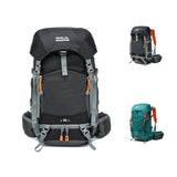 MIVENTO 35L Hiking Backpack - Water-Resistant Nylon Bag with Top Flap Cover, Camping Travel Daypack for Men Women ﻿ (Black)