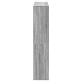 Sonoma Gray Wooden Bookshelf Storage Cabinet - 132x29x141.5 cm - Modern Bookcase for Living Room, Office & Basement - Chic Sideboard Display Shelf for Organizing & Decor