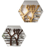 Wooden Bookshelf Floor Standing Bookcase Tree-Shaped Wall Display