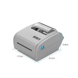GRSJKRI Multifunction Desktop 110mm Thermal Paper Printer Barcode Label BT Communication Interface