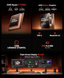 KAMRUI E3B AMD Ryzen 7 7730U Mini Gaming PC, 16GB RAM 1TB SSD Mini PC