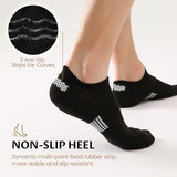 Sunew 8 Pairs No Show Socks Womens Mens Low Cut Non Slip Casual Socks Invisible Flat Boat Liner Socks Black Large