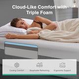 Novilla Bliss Mattress King Size, 14 Inch Gel King Memory Foam Mattress | Cooling Comfort & Pressure Relieving