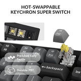 Keychron K10 Max Wireless Custom Mechanical Keyboard, QMK 2.4 GHz Bluetooth Full-Size