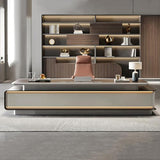 DUWEIKE Modern L-Shaped Executive Desk, 94" Luxury Professional Office Desk