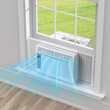 8000 BTU WiFi Window Air Conditioner, 110-115V AC Unit Cools 350 Sq. ft.,Smart Control with Remote/App, Energy-Saving Timer, for Small Rooms, Living Room, Office, U-Shape