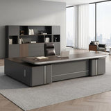 94 inch Luxury L Shaped Executive Desk, Modern Large Single Office Long Boss