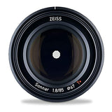 ZEISS Batis 85mm f/1.8 Lens for Sony E Mount Mirrorless Cameras, Black
