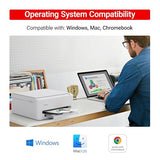 Wireless Color Inkjet Printer for Duplex Printing, White – Cost Efficient Home Printer with Copier/Scanner