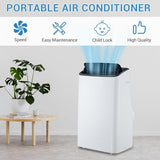 Garvee 14000 BTU Portable Air Conditioner for Rooms up to 750 Sq. Ft, 3-in-1 AC Unit with Cooling, Dehumidifier & Fan, 3 Fan Speeds, 24H Timer, Energy-Saving, Remote & Window Kit, Black Top
