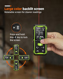Tadeto Dual Laser Measuring Tool, 393FT/120M Bilateral Laser Measurement Tool Backlit LCD Display, Rechargeable Laser Measure with Ft/in/M Multiple