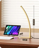 Table Lamp, Modern Bedside Lamp with 3 Color Temperature & Stepless Dimming