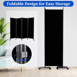 Room Divider 6FT Room Partition with Lockable Wheels, (Thicked Metal Base) Room Dividers