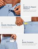 PULI Mens Golf Shorts 7 Inch Inseam Hiking Business Dress Casual Summer Work Lightweight Dutch Blue 30