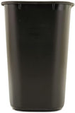 Rubbermaid Commercial 295600BK Deskside Plastic Wastebasket, Rectangular, 7 gal, Black (2)