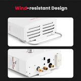 GASLAND 1.32 GPM Portable Gas Tankless Water Heater,Outdoor Propane Camping Water Heater, 5L, White, AS132