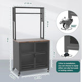 MASHELLY 3D Printer Stand with Filament Storage, 29.5" x 18.9" Dustproof