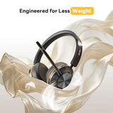 Bluetooth headset, Wireless Headset with Mic for Work, Bluetooth 5.3, Wireless Headphones with AI Noise Cancelling