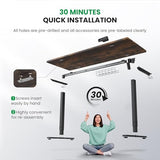 SIAGO Electric Standing Desk Adjustable - 48 x 24 Inch Sit Stand up Desk with 0.8 Inch Thick Tabletop