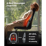 BOB AND BRAD Back Massager for Pain Relief Deep Tissue, FSA EZBack Pro Corded 4D Kneading Shiatsu Back Massager with Heat, HSA Eligible Up and Down Rolling Massage at Office Home, Gift for Man
