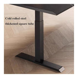 zhongxlla Standing Desk, Adjustable Height L-Shaped Leather PC Desk
