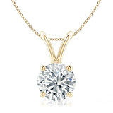 The Diamond Deal .25-1.00 Carat Round Brilliant Solitaire IGI Certifed Lab-Grown Diamond Solitaire Pendant Necklace