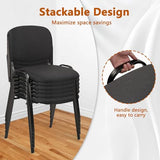 Cloth Fabric Guest Reception Chair with Upholstered Thickene Seat and Back Support