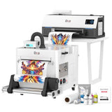 DXZ A3 DTF Printer with Shaker Oven & Air Purifier, High-Speed F1080 Printhead, 24/7 Auto-Maintenance, 4.5” LED Multi-Function Touch Screen, 13'' Apparel T-Shirt Printing Machine