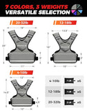 BAGAIL Adjustable Weighted Vest for Men & Women 12-18lb, Comfortable U-Neck Rucking Vest with 6 Removable Weights, Storage Pocket and Reflective Strips for Running
