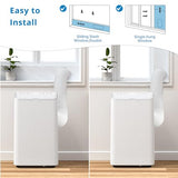 14000 BTU Portable Air Conditioner with 3-in-1 Functionality – Cools Rooms Up to 750 Sq. Ft., Ultra-Quiet 53dB Operation, 24H Timer, 115V, Remote Control Included AC, Fan & Dehumidifier Modes for Year
