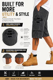 Heyfanee Mens Cargo Jean Shorts Relaxed Fit Y2k Work Denim Shorts for Men Casual Summer Jorts Loose Grey 34