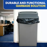 23 Gallon Slim Trash Can with Swing Lid Commercial Gray Rectangular Garbage Can with Drop Shot Lid Waste Bin